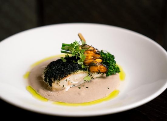 a plate of food on a table