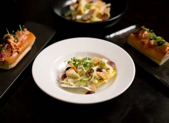 a plate of food on a table